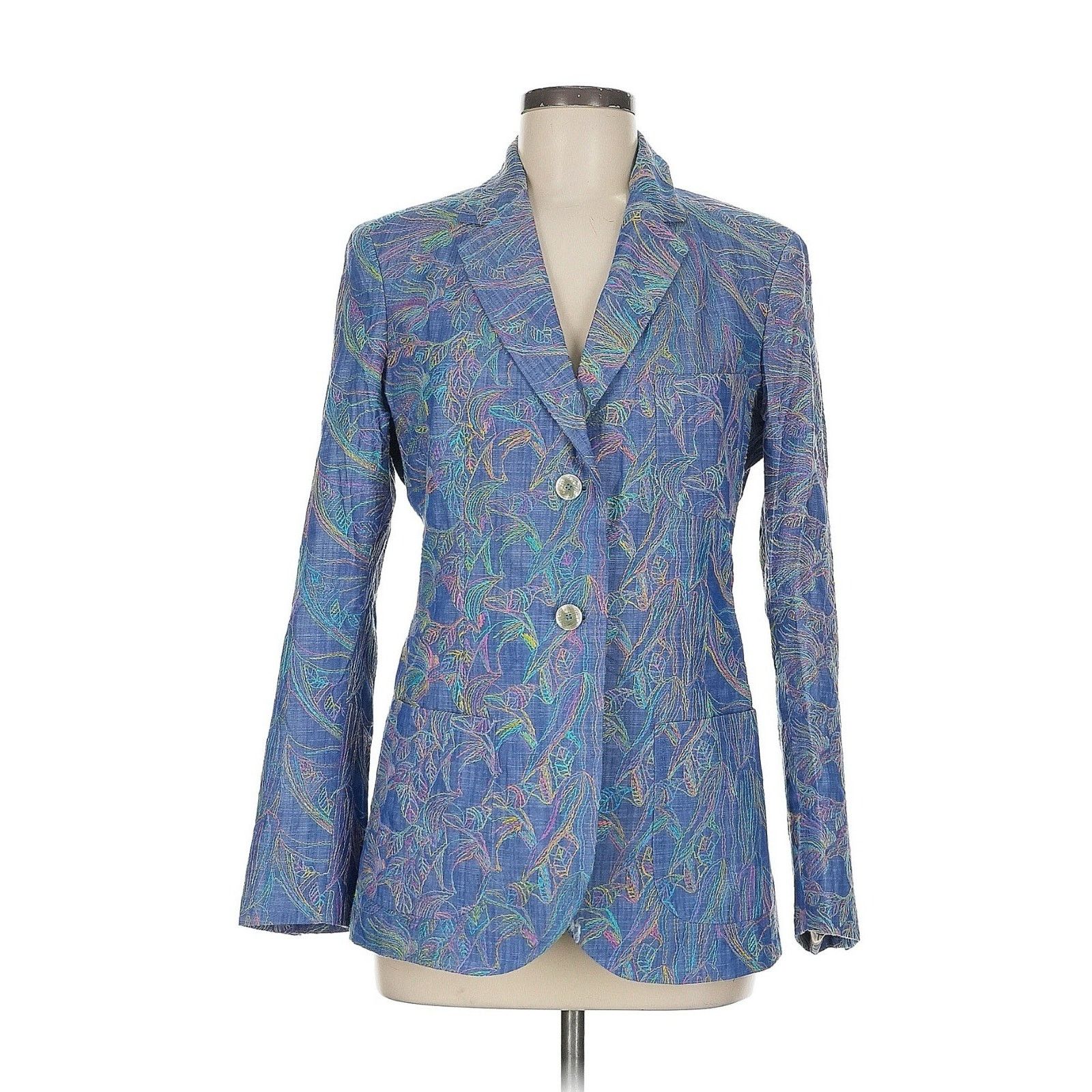 Robert Graham Robert Graham Jacket Penelope Woven Textured Blue Classic 6 Size M / US 6-8 / IT 42-44 - 1 Thumbnail