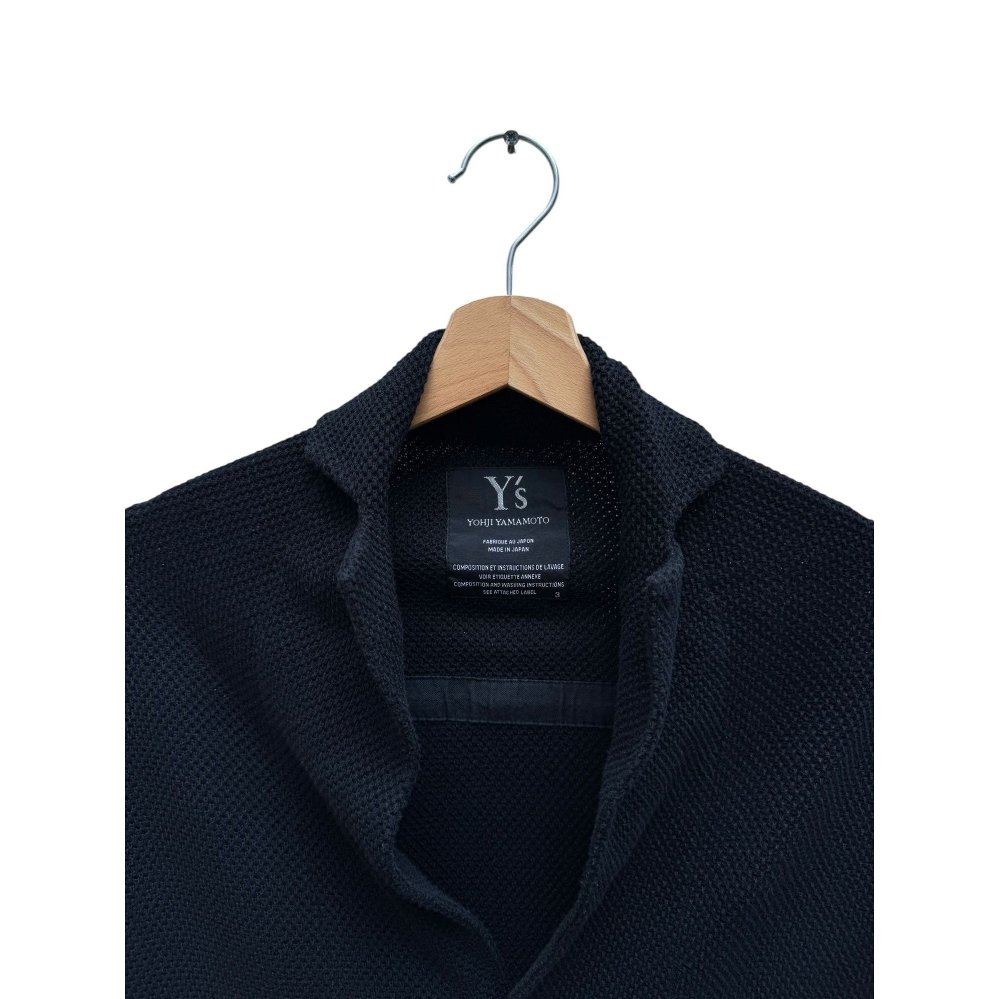 Yohji Yamamoto Y’s Black Knit Cotton Jacket Size S / US 4 / IT 40 - 4 Thumbnail