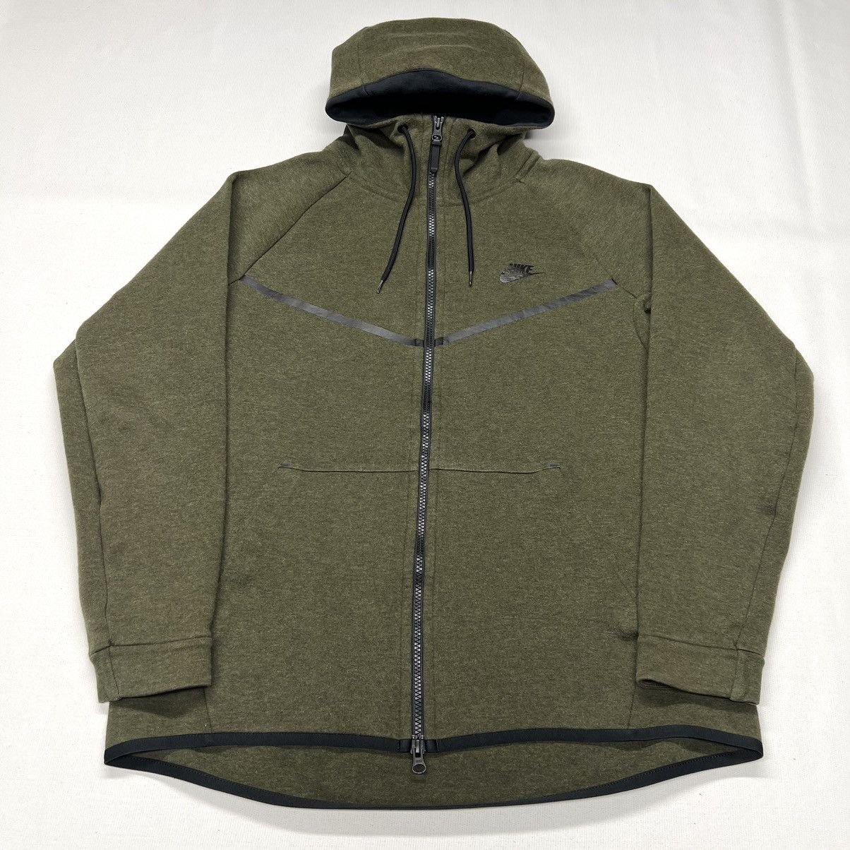 Nike Nike Tech Fleece Sweatshirt Hoodie Olive Green Pine Full Zip Size US L / EU 52-54 / 3 - 1 Thumbnail
