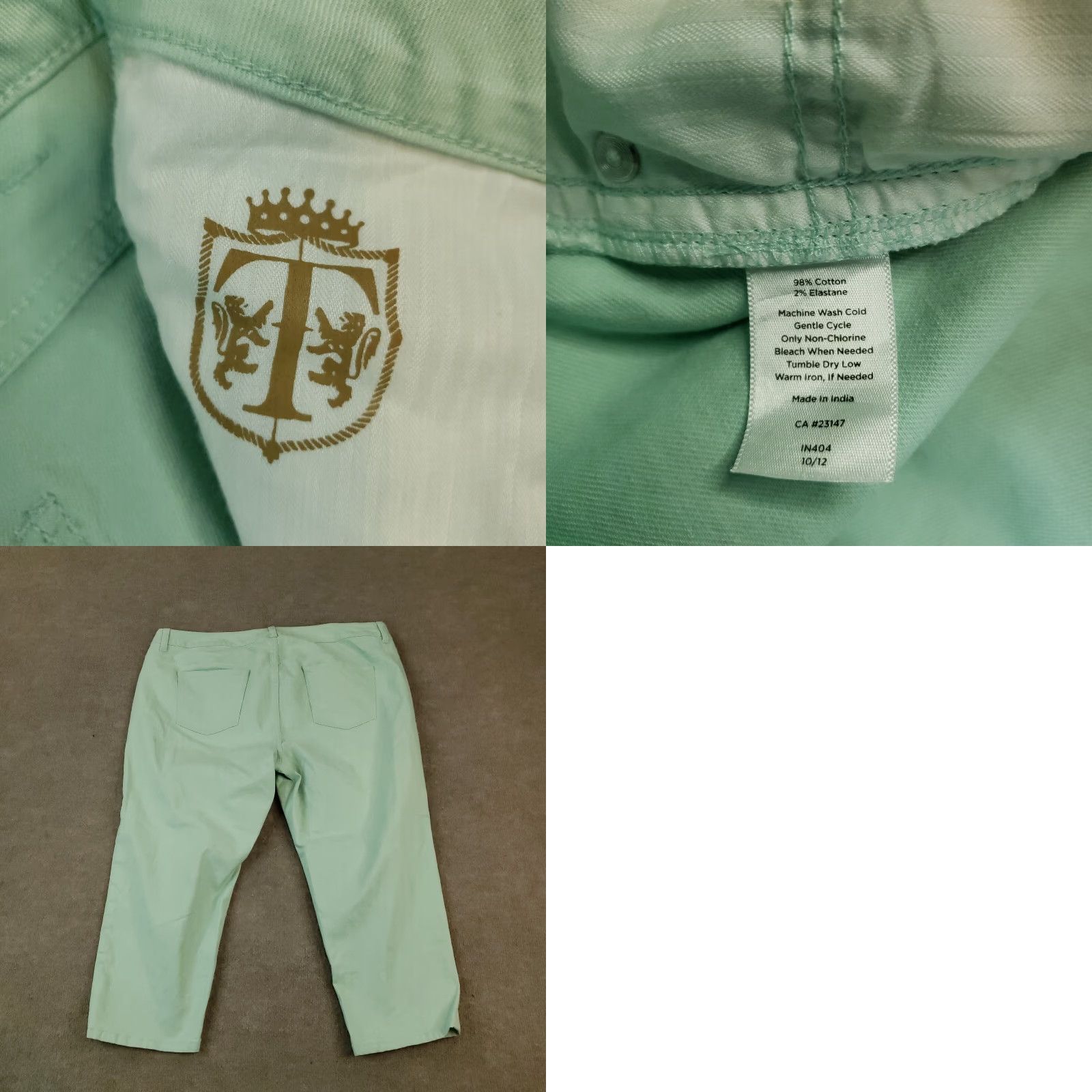 Talbots Talbots Women's Blue Slim Crop Stretch Pants, Size 20, Straight Leg Size 42" / US 20 - 8 Thumbnail