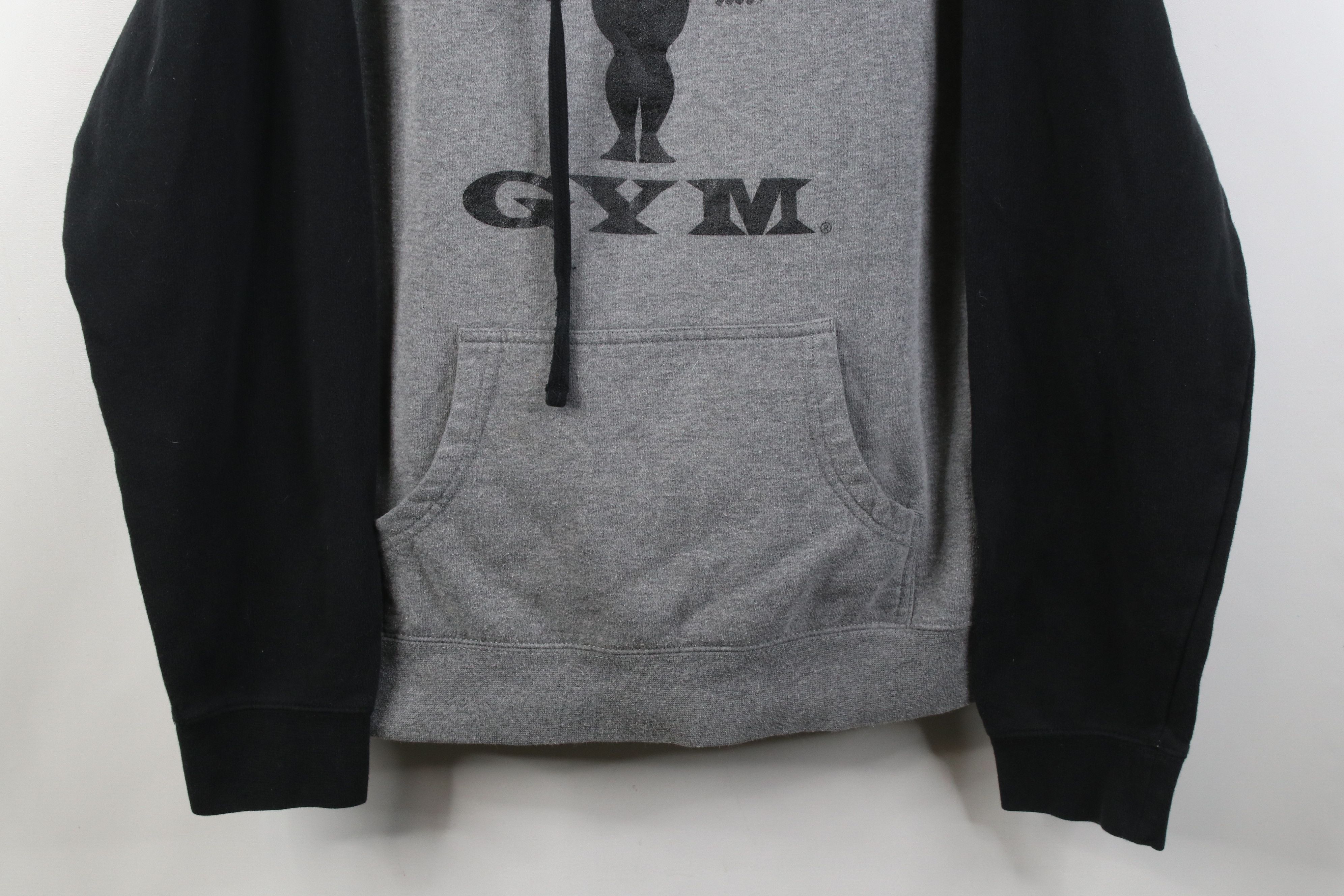 Vintage Vintage 90s Y2K Golds Gym Spell Out Raglan Hoodie Sweatshirt Size US L / EU 52-54 / 3 - 3 Thumbnail