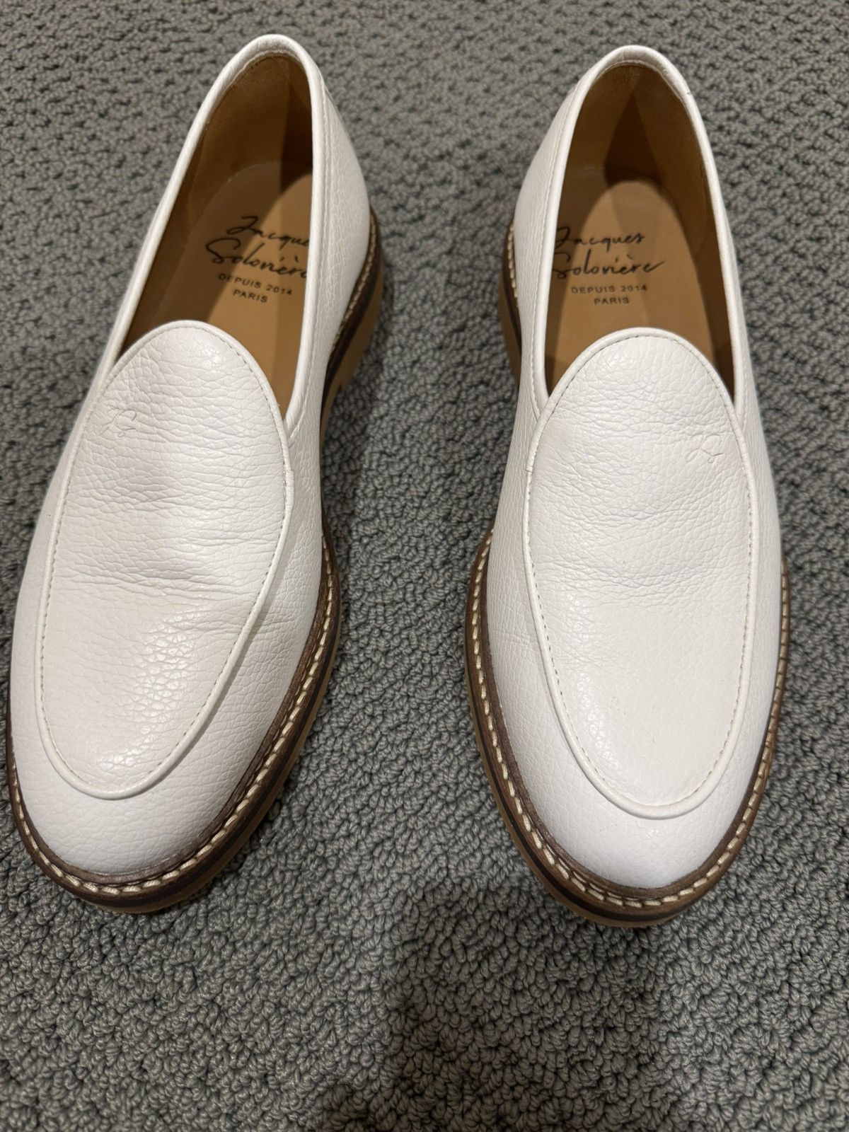 Jacques Soloviere Brand New from Paris leather loafers Size US 9.5 / EU 42-43 - 1 Thumbnail