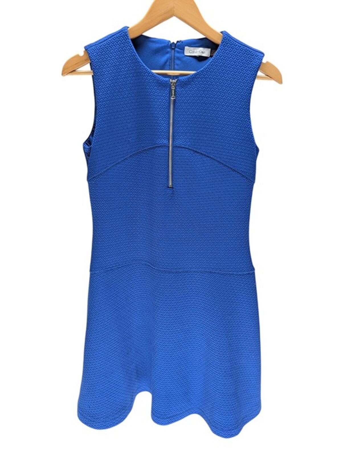 Calvin Klein Calvin Klein Women’s Blue Fit & Flare Dress Sleeveless Size M / US 6-8 / IT 42-44 - 1 Thumbnail