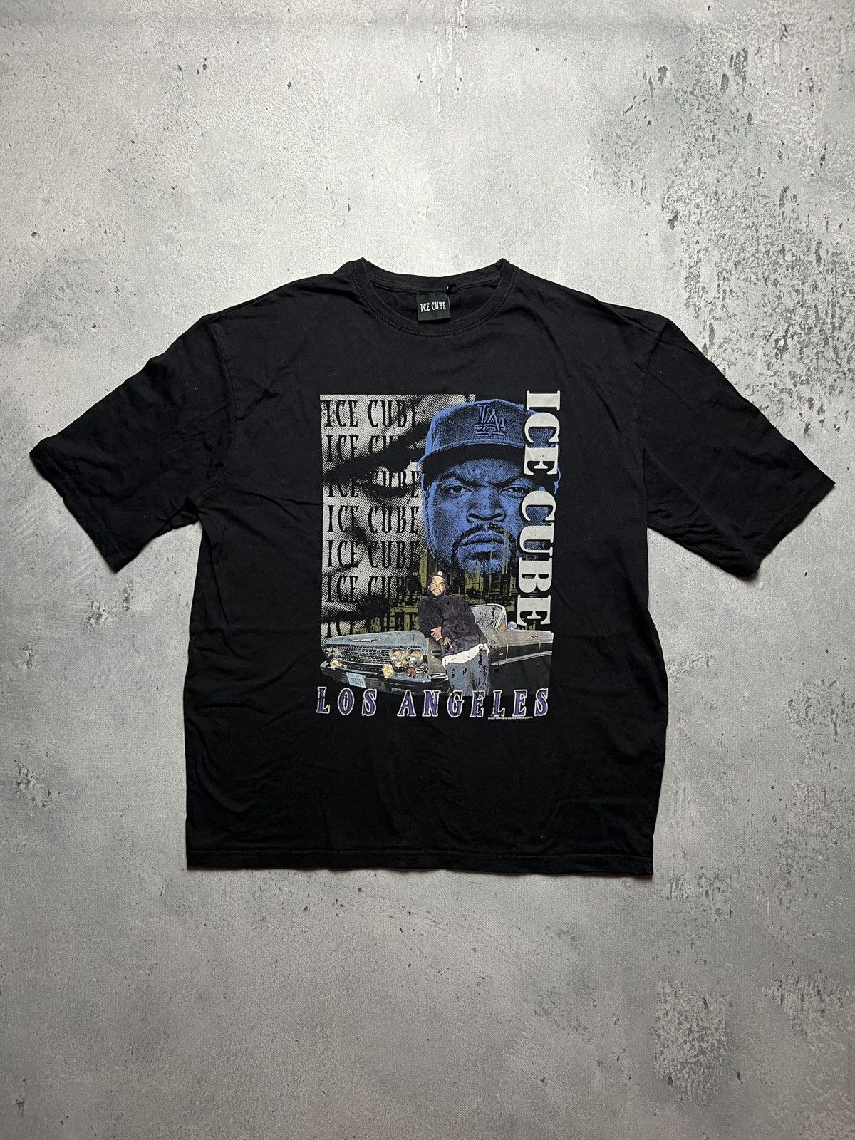 Band Tees Vintage Style Thrashed Faded Black Rap Tee Ice Cube Hip Hop Size US M / EU 48-50 / 2 - 1 Thumbnail
