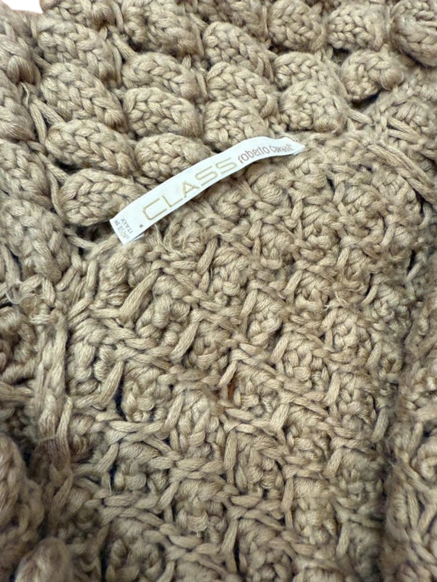 Roberto Cavalli Class Roberto Cavalli Chunky Popcorn Knit Jacket, Mid 2000s Size L / US 10 / IT 46 - 4 Thumbnail