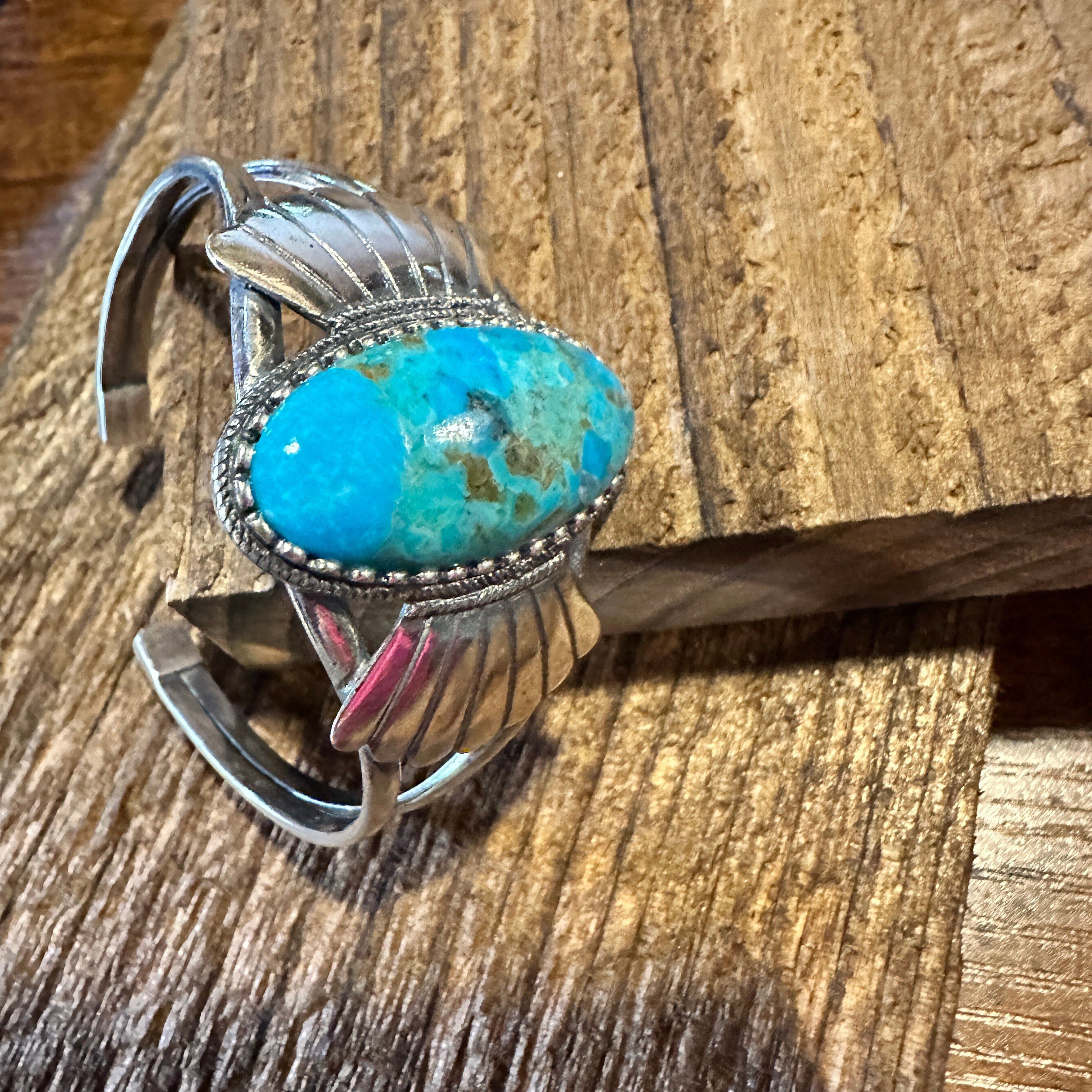 Other Native American Turquoise Winged Abedabun Sterling Silver Cu Size ONE SIZE - 7 Thumbnail