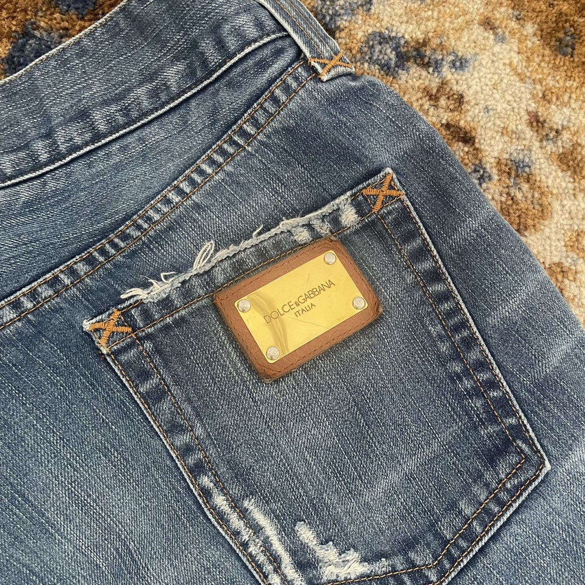 Dolce & Gabbana Dolce & Gabbana Distressed Straight Leg Denim Size US 34 / EU 50 - 5 Thumbnail