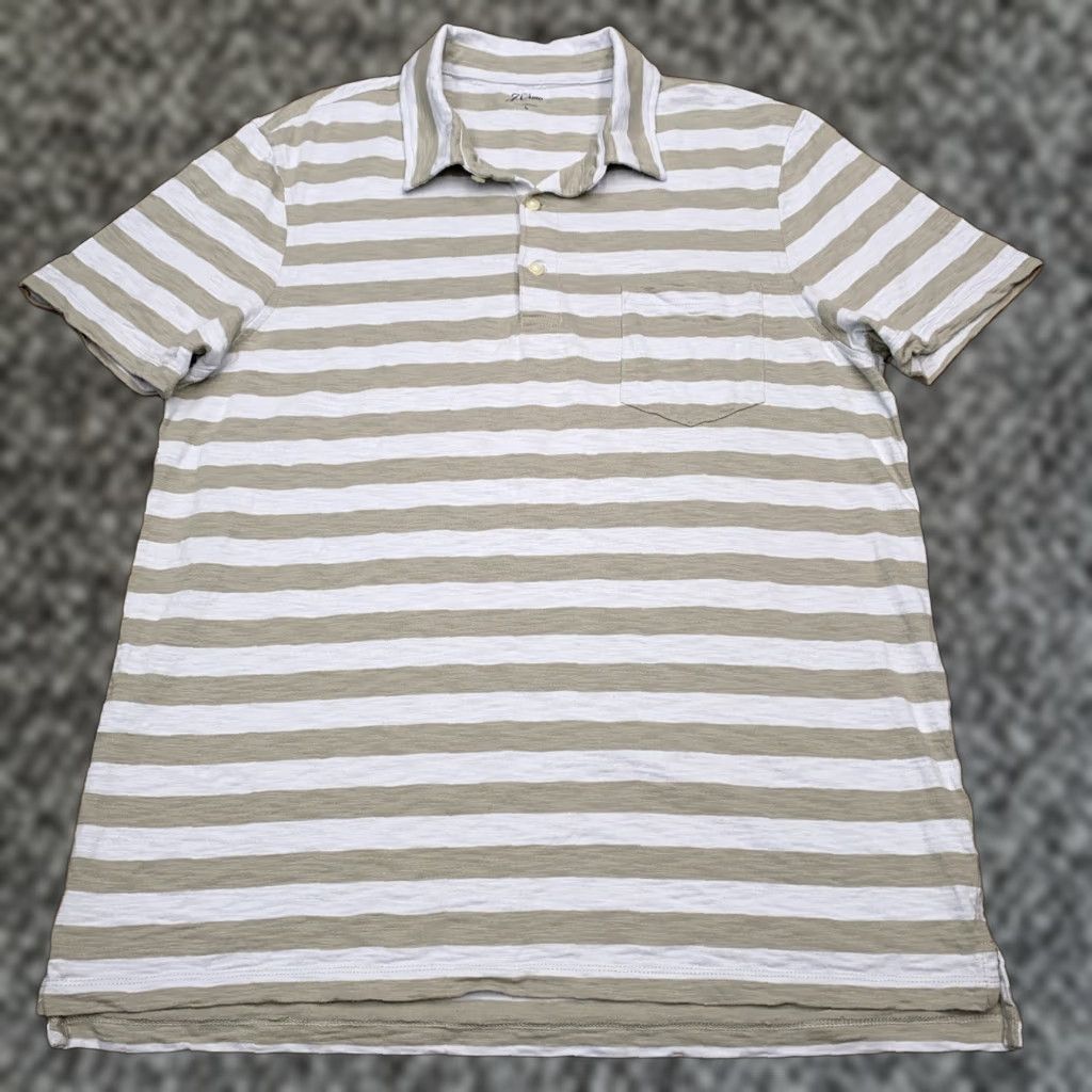J.Crew J.CREW Polo Shirt Men L Striped Multicolor 100% Cotton Casual Shirt Size US L / EU 52-54 / 3 - 1 Thumbnail