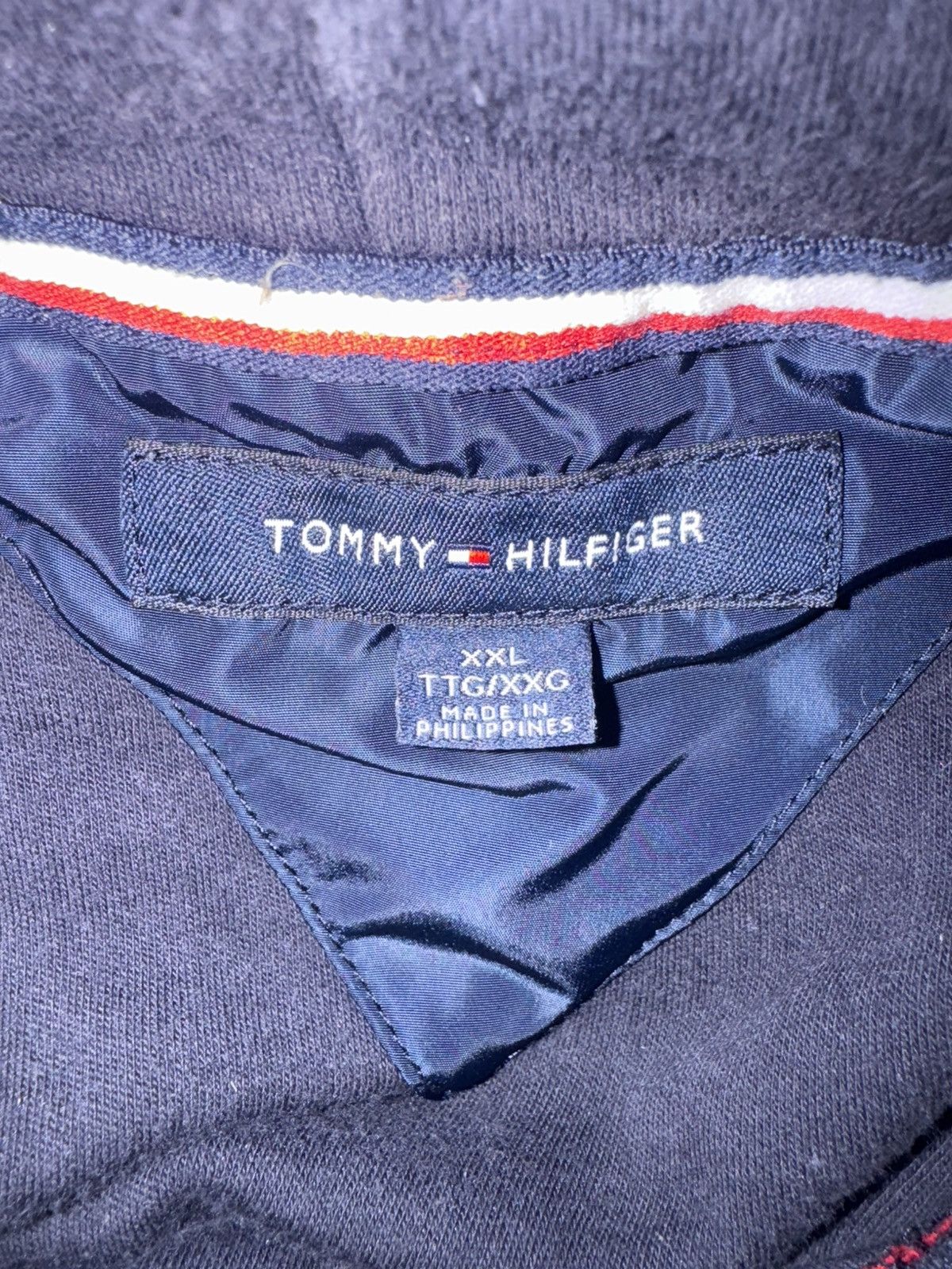 Tommy Hilfiger × Vintage Rare Tommy Hilfiger Block Hoodie (Size XXL) Size US XXL / EU 58 / 5 - 8 Thumbnail