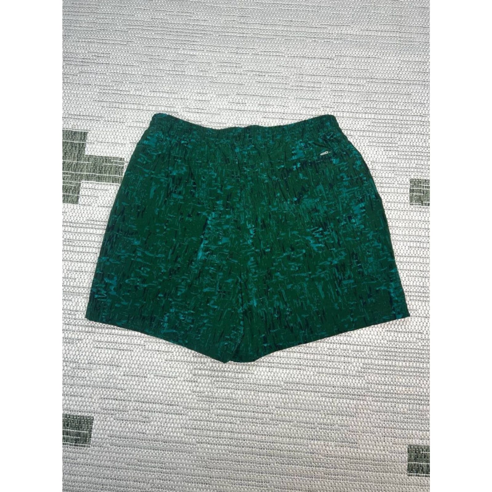 LIV Outdoor Outdoor Voices Mens Outdoor Camouflage Logo Rec Shorts Green 7in Inseam Drawstring Breathable Stretch Athletic Activewear Regular L Size US 33 - 2 Thumbnail