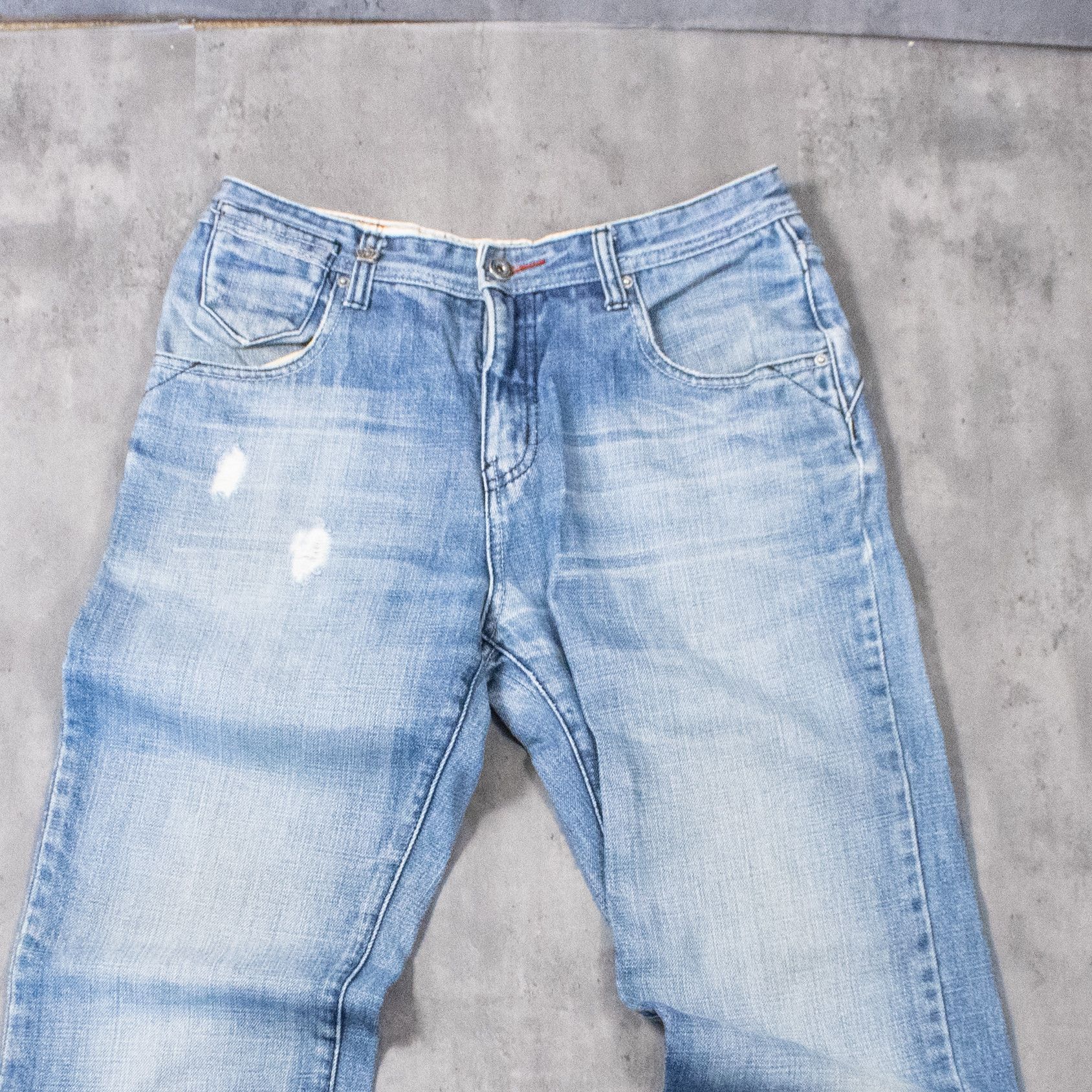 Vintage Y2K 2000's Circa Baggy Relax Crazy Midwash Denim Pant's Size US 32 / EU 48 - 5 Thumbnail