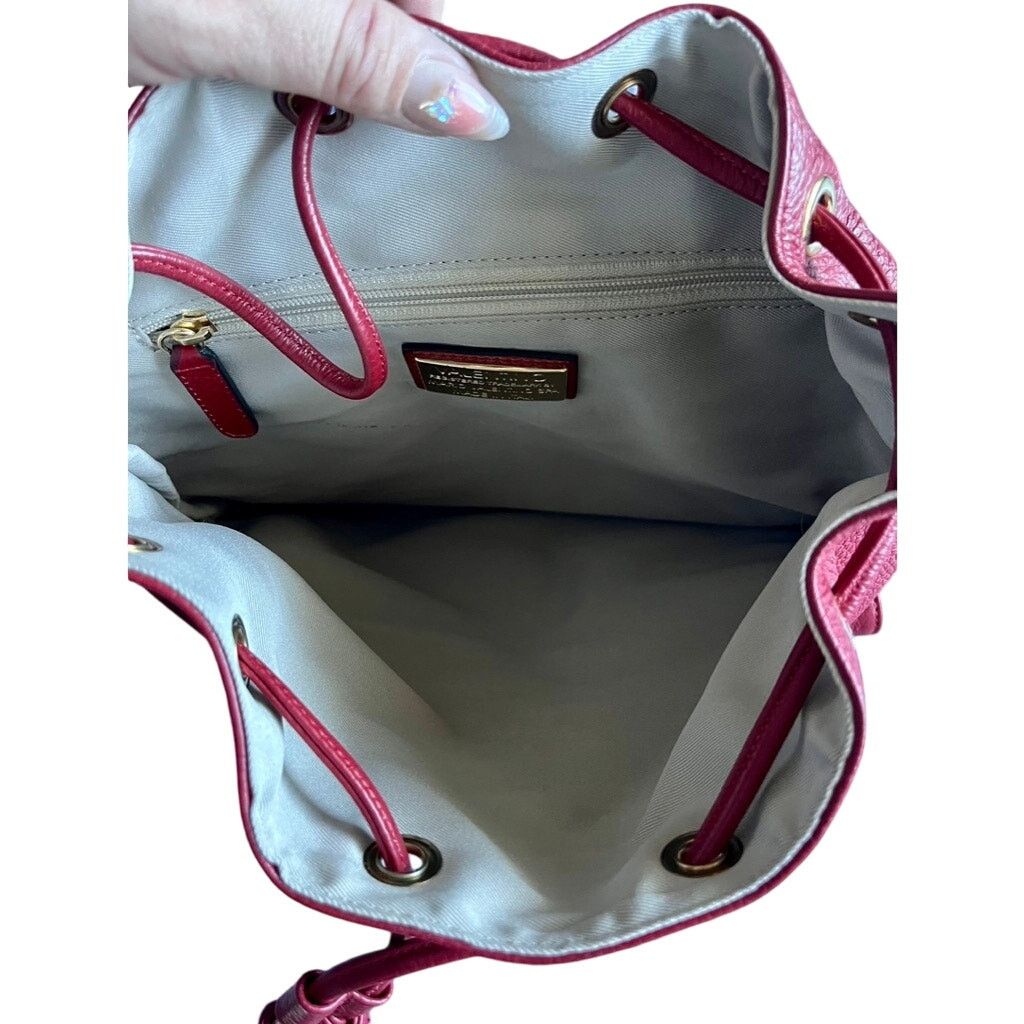 Mario Valentino Mario Valentino Red Leather Studded Backpack spa Size ONE SIZE - 5 Thumbnail