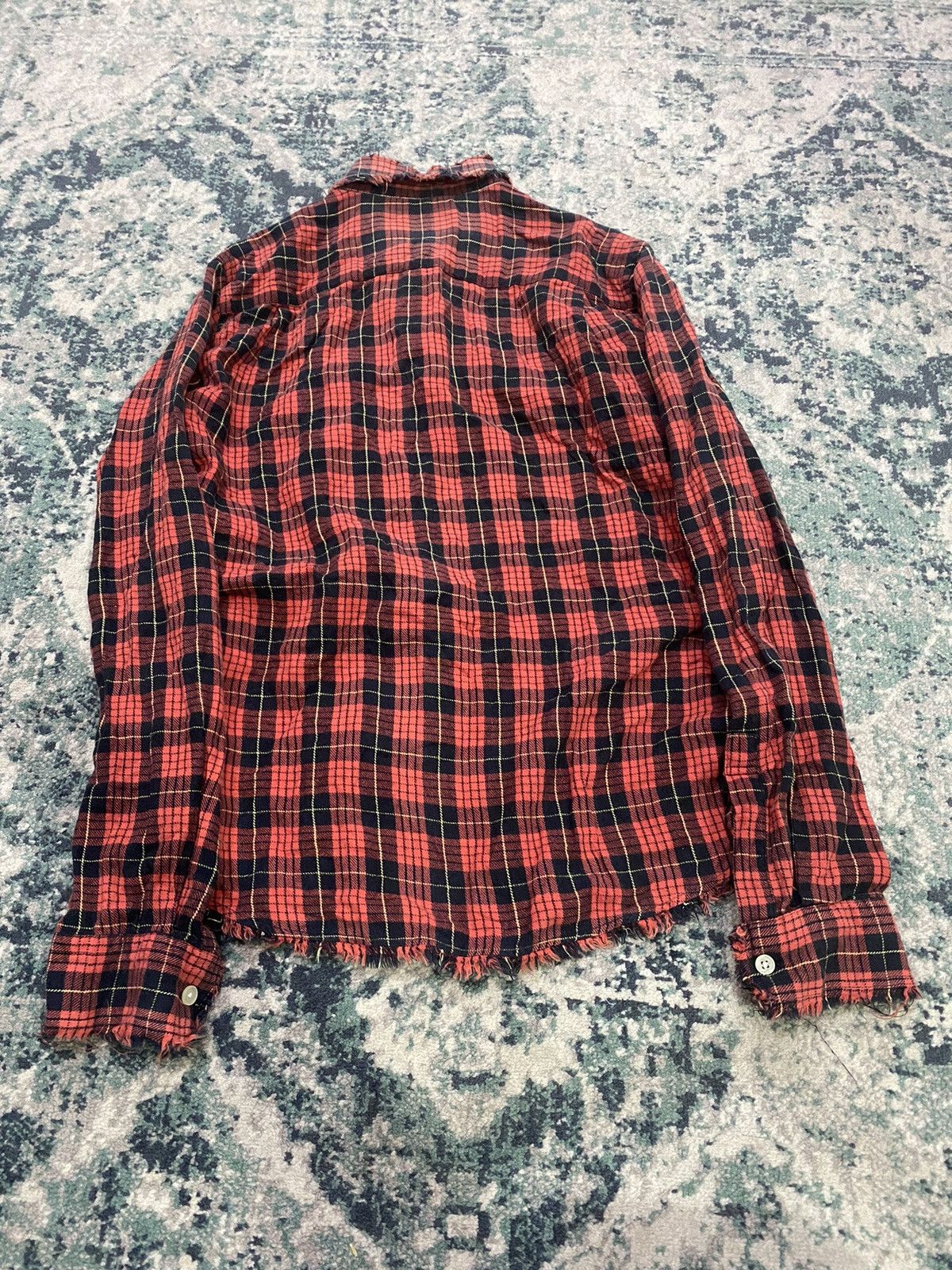 PPFM PPFM Distressed Design Flannel Button Up Shirt Size US L / EU 52-54 / 3 - 15 Thumbnail