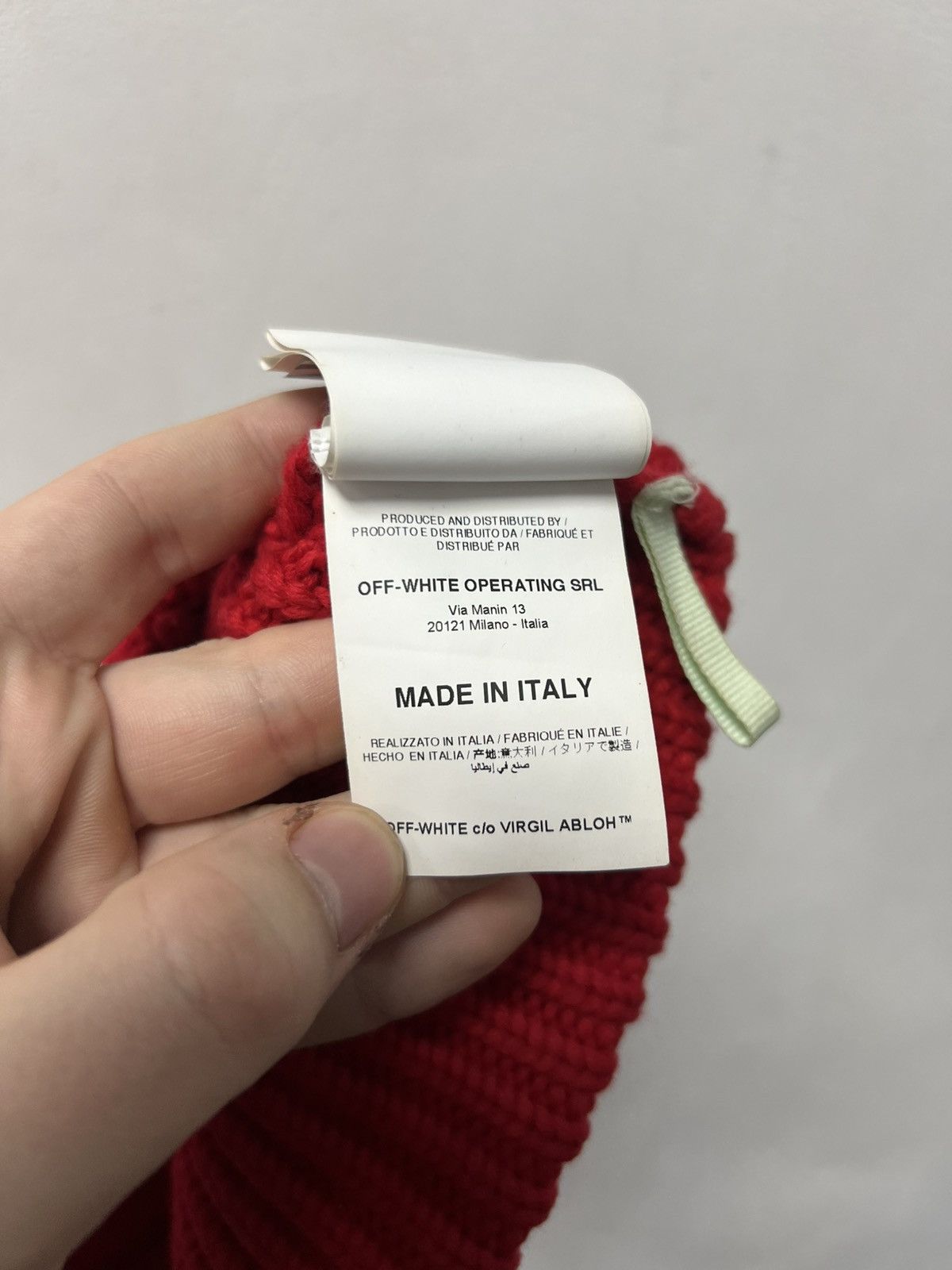 Off-White Off-White Beanie/Toque Hat Red Size ONE SIZE - 7 Thumbnail