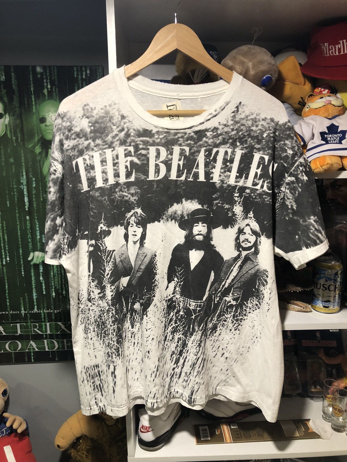 image of Vintage 90's Beatles T-Shirt in White, Men's (Size XL)