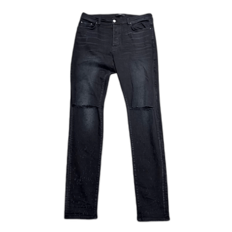 Amiri Black Distressed Denim Pants-yf