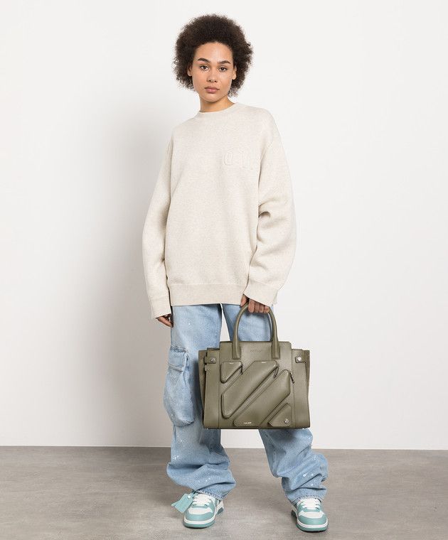 Off-White o1y1225 Crewneck Sweater in Cream Size S / US 4 / IT 40 - 5 Thumbnail