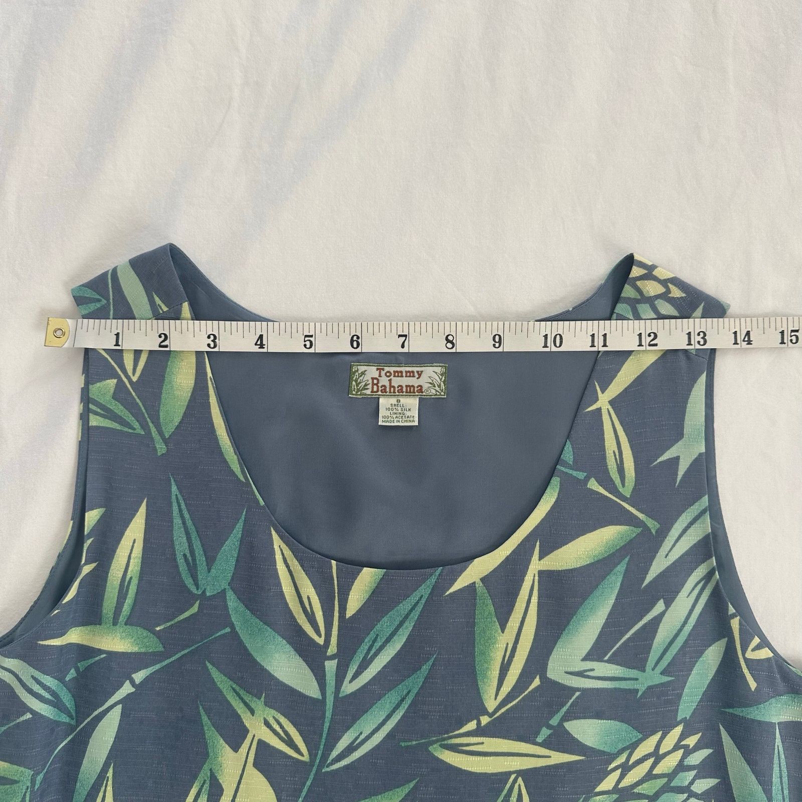 Tommy Bahama Tommy Bahama Blue 100% Silk Maxi Dress Vintage 90s Size 8 Size M / US 6-8 / IT 42-44 - 8 Thumbnail