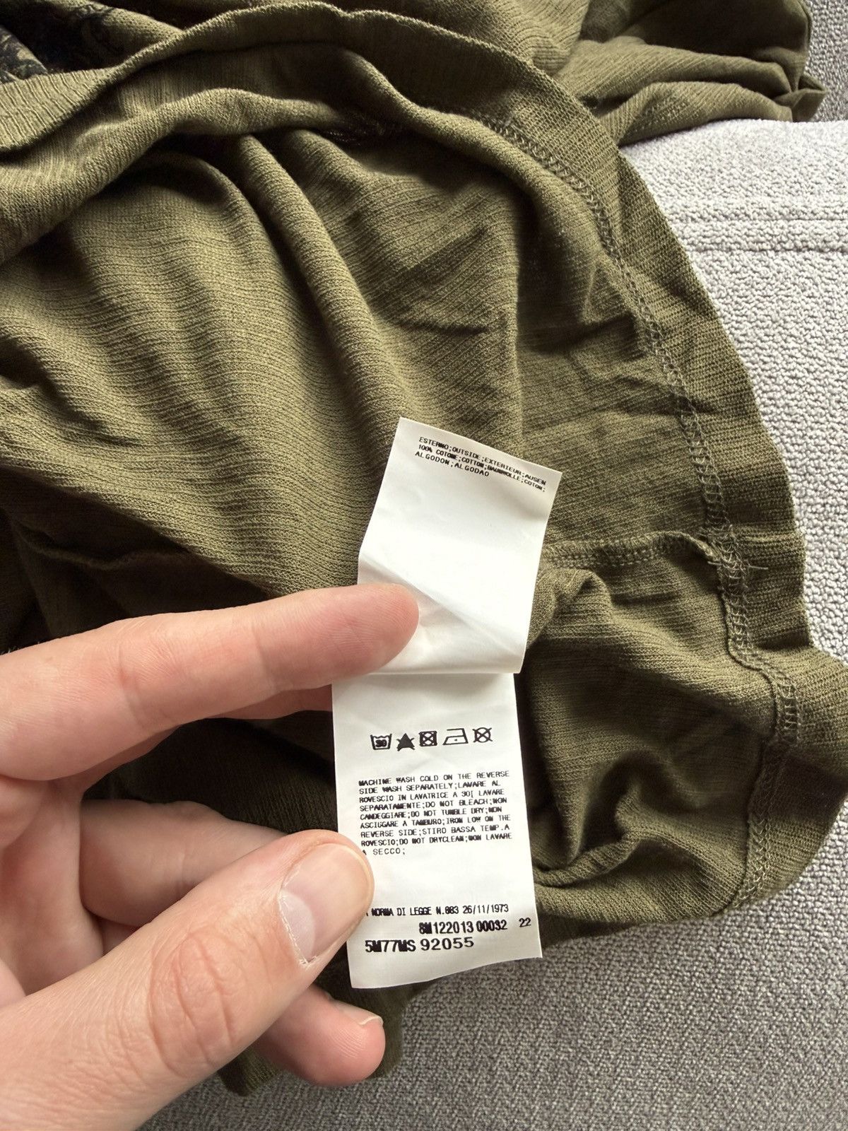 Balmain Rare Pierre Balmain 2012 Graphic Khaki T-Shirt Sz Oversize M Size US M / EU 48-50 / 2 - 9 Thumbnail