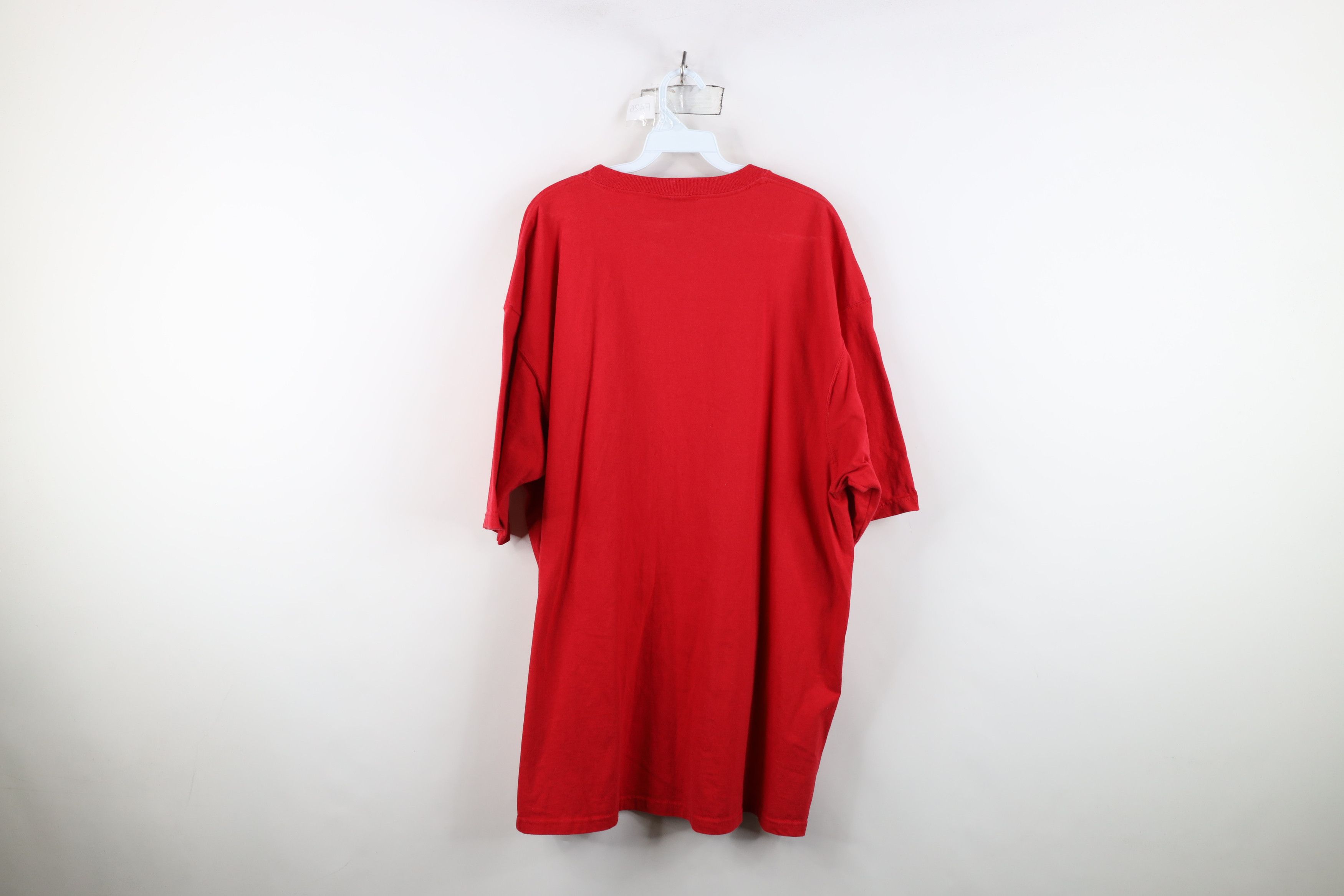 Vintage Vintage 90s Streetwear Heavyweight Baggy T-Shirt Red Cotton Size US XL / EU 56 / 4 - 9 Thumbnail