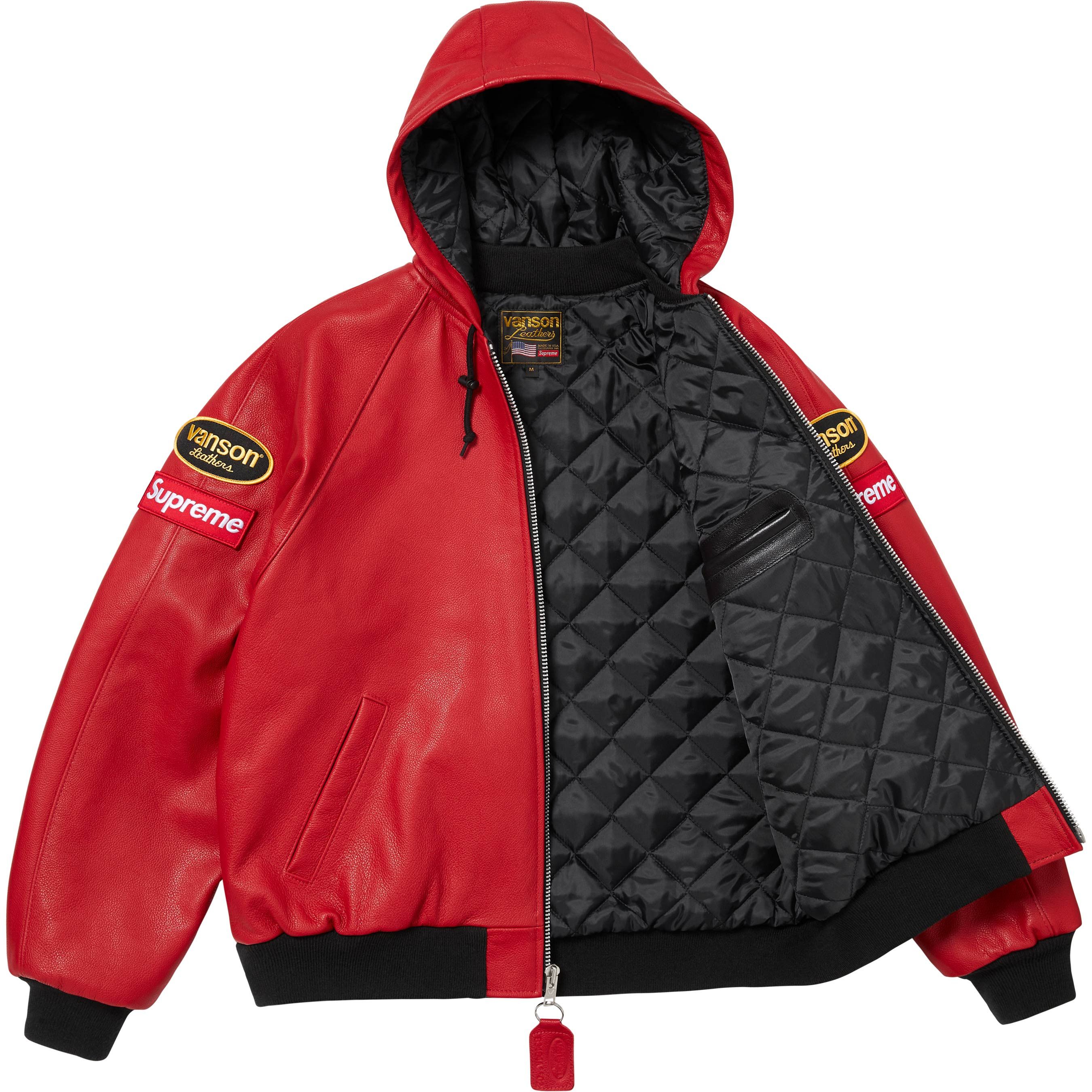 Supreme × Vanson Leathers Supreme Vanson Leathers Hooded Work Jacket Size US XL / EU 56 / 4 - 2 Thumbnail