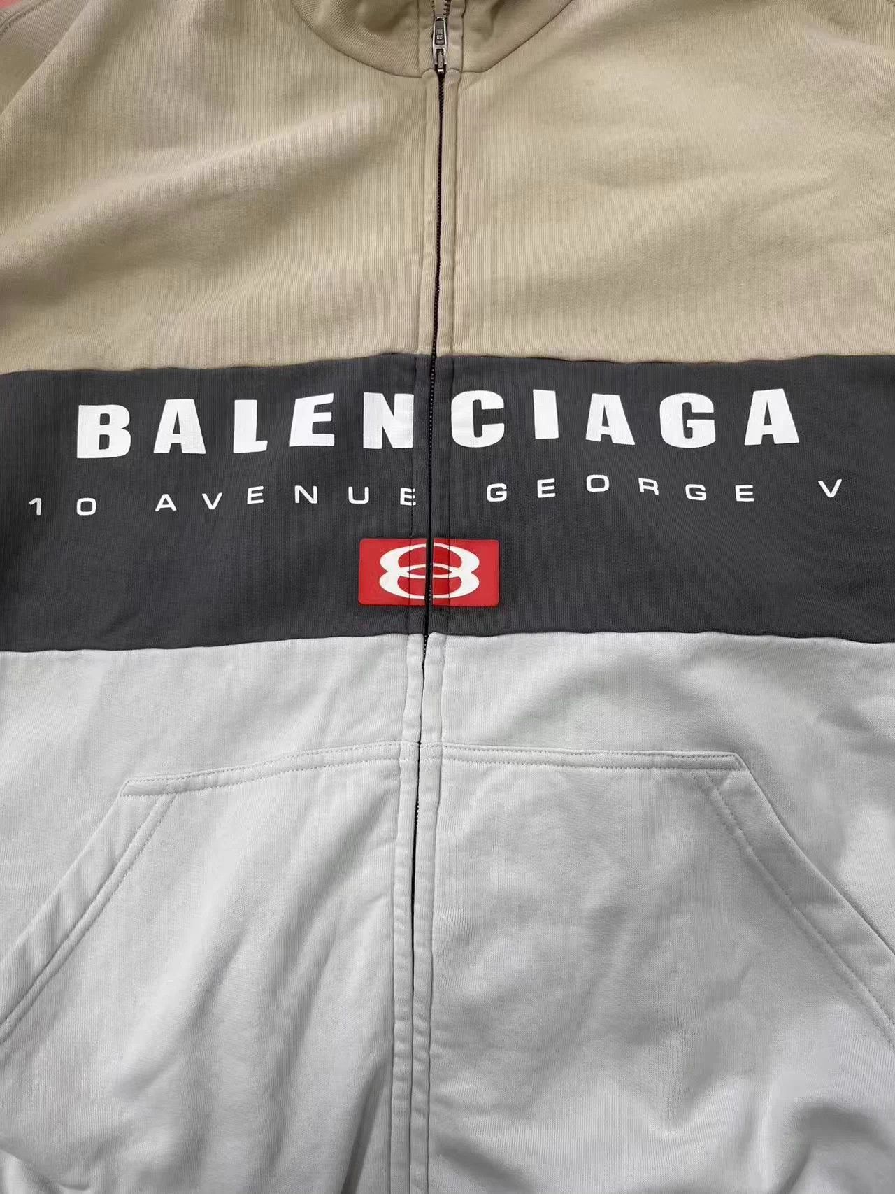 Balenciaga Balenciaga Logo Turtleneck Jacket Men's Gray L Size US L / EU 52-54 / 3 - 3 Thumbnail