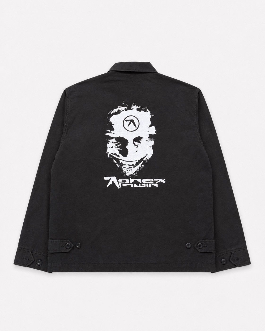 Vintage Aphex Twin Yellow Embroidered Black Work Jacket Size US L / EU 52-54 / 3 - 1 Thumbnail