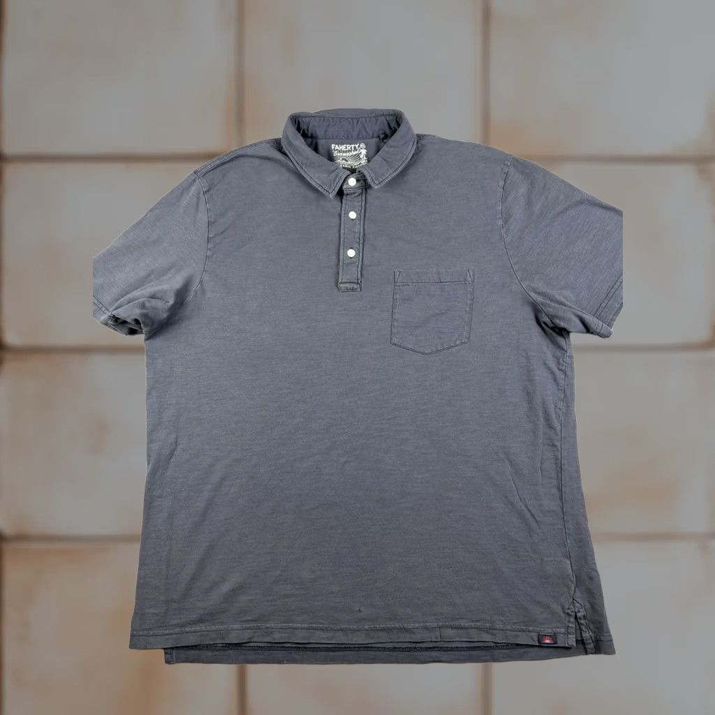Faherty Faherty Polo Shirt Men’s 2XL Gray Short Sleeve Cotton Solid Collared Lightweight Preppy Classic Regular Size US XXL / EU 58 / 5 - 1 Thumbnail