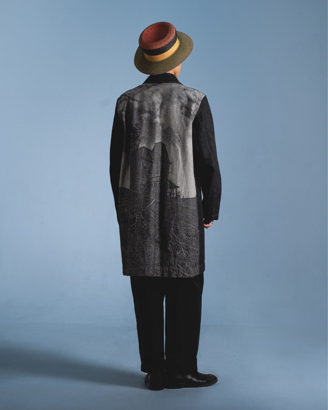 Undercover FW2022 “Psychophillia” psycho house denim coat