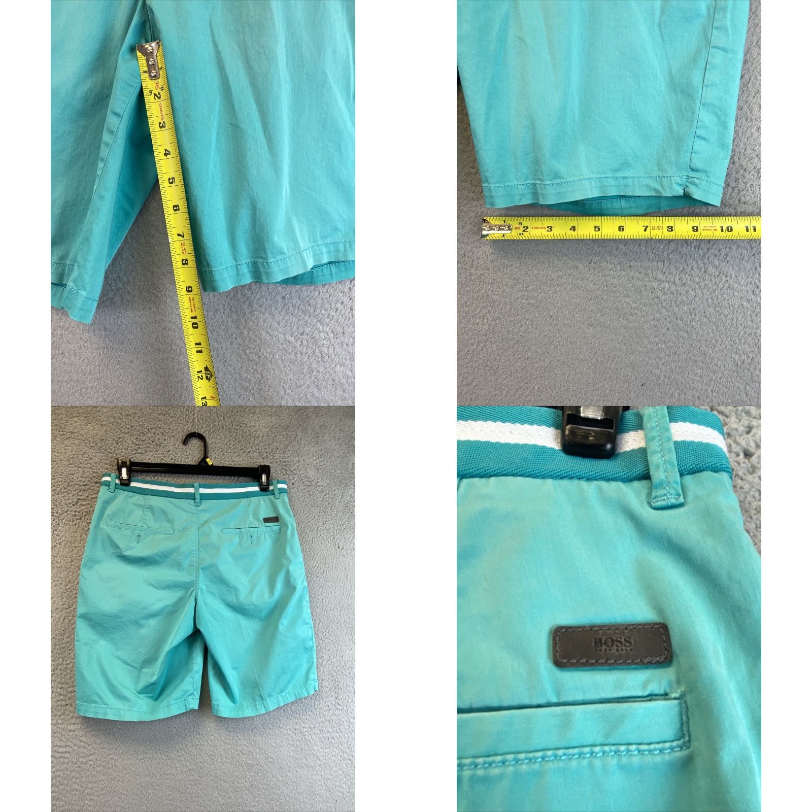 Hugo Boss VINTAGE Hugo Boss Chino Shorts Mens 32R Mint Green Aqua 93-45 34? Size US 32 / EU 48 - 8 Thumbnail