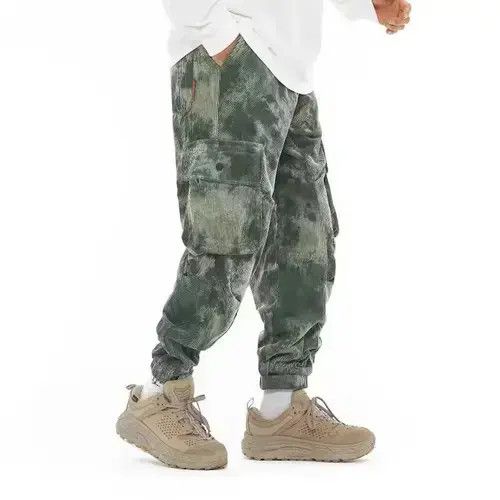 VIBE 20AW Indigo Union Japan Green Corduroy Faded Jogger Pants Size US 32 / EU 48 - 2 Thumbnail