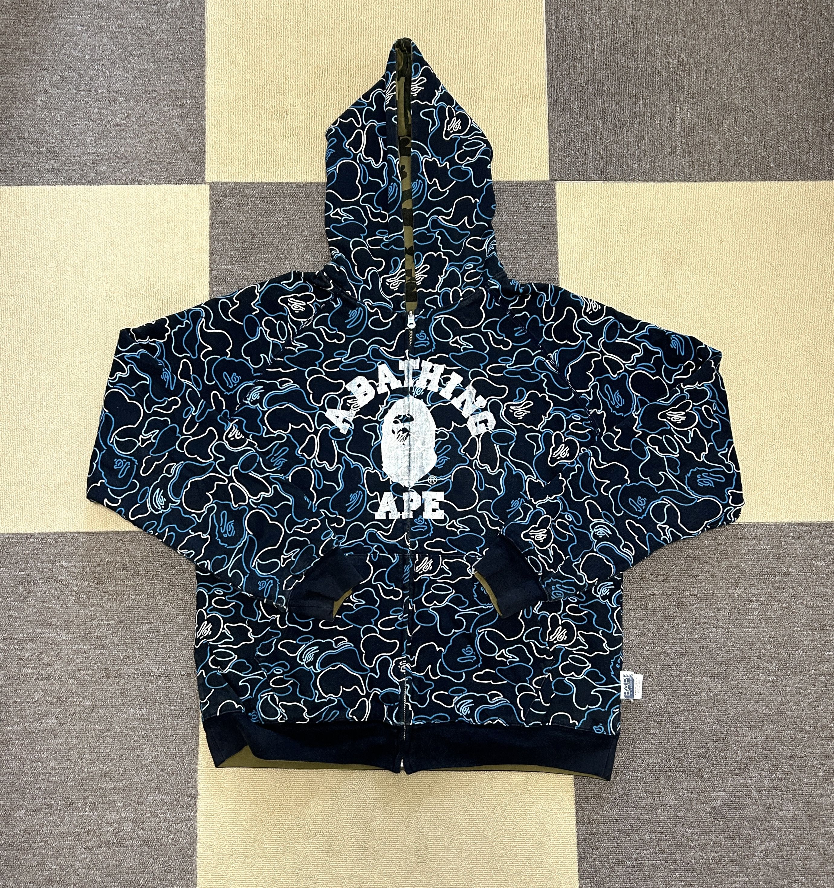 Bape Bape Neon Camo Reversible 1st camo Logo Zip Hoodie Size US L / EU 52-54 / 3 - 6 Thumbnail