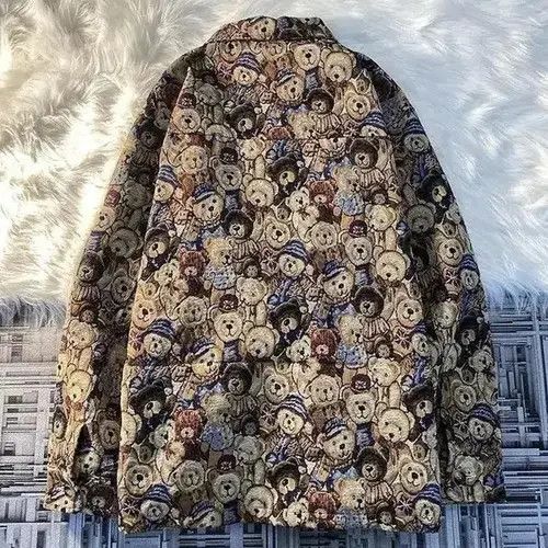 VIBE Korean coach jacket with bears loose oversize Size US XL / EU 56 / 4 - 2 Thumbnail