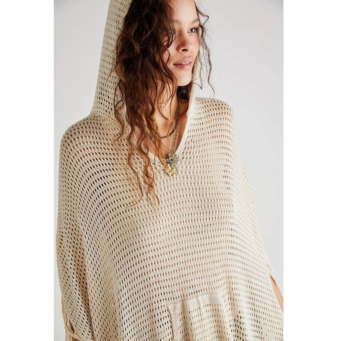 Free People Free People Summer House Crochet Poncho FRINGE $128 ONESIZE Size ONE SIZE - 2 Thumbnail