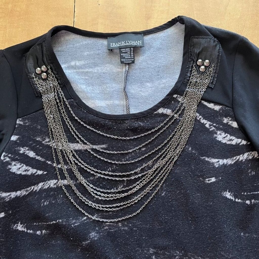 Frank Lyman Frank Lyman Design Black and Gray Long Sleeve Top Size M / US 6-8 / IT 42-44 - 3 Thumbnail