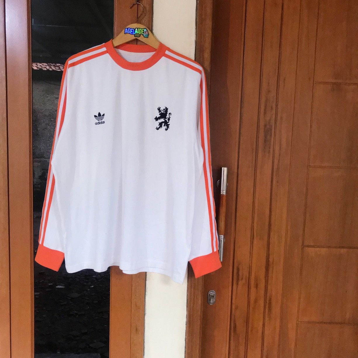 image of Longsleeve Netherlands Worldcup 1978 Repro By Adidas in White, Men's (Size XL)