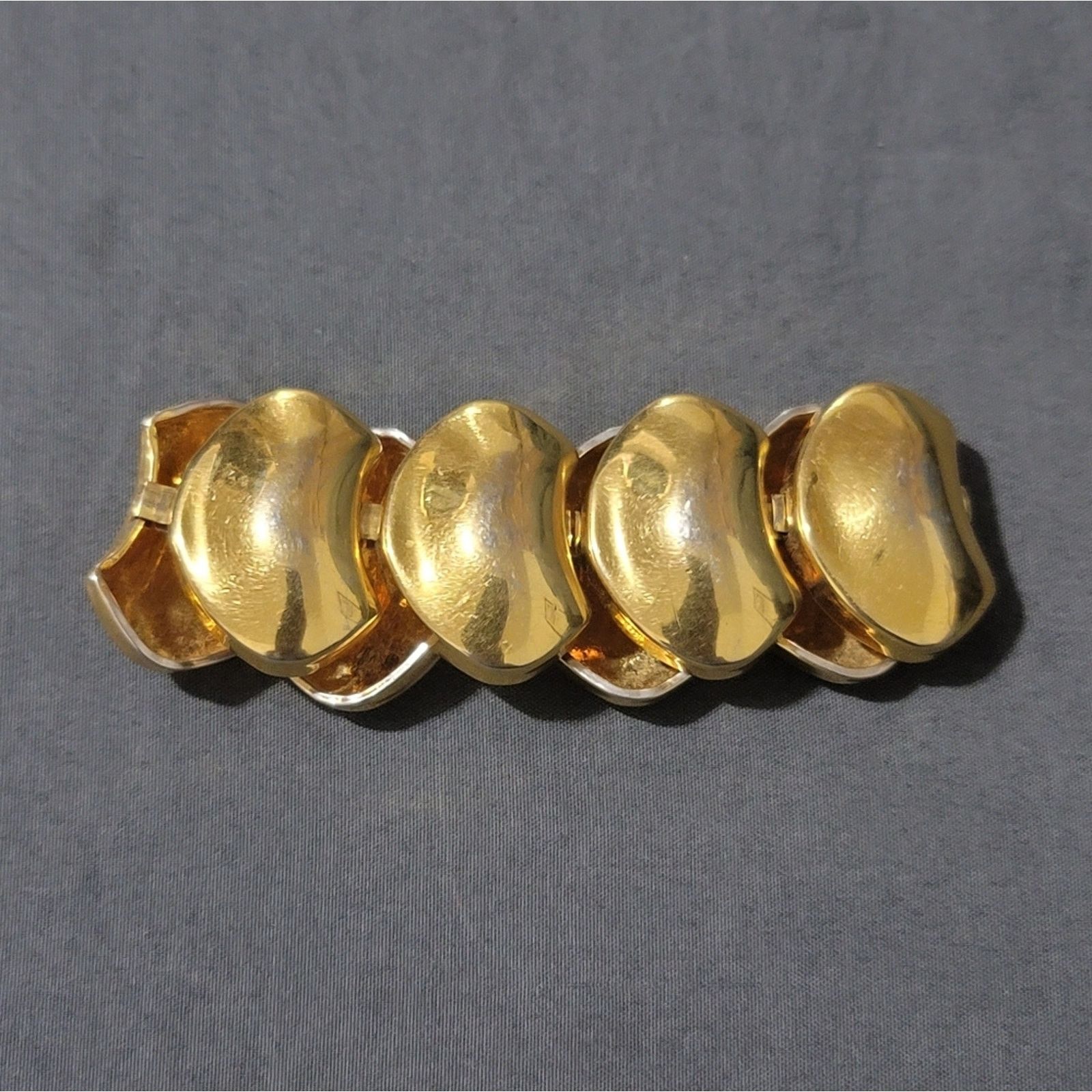 The Unbranded Brand Vtg Napier Signed Half Moon Gold Tone Bracelet Size ONE SIZE - 3 Thumbnail