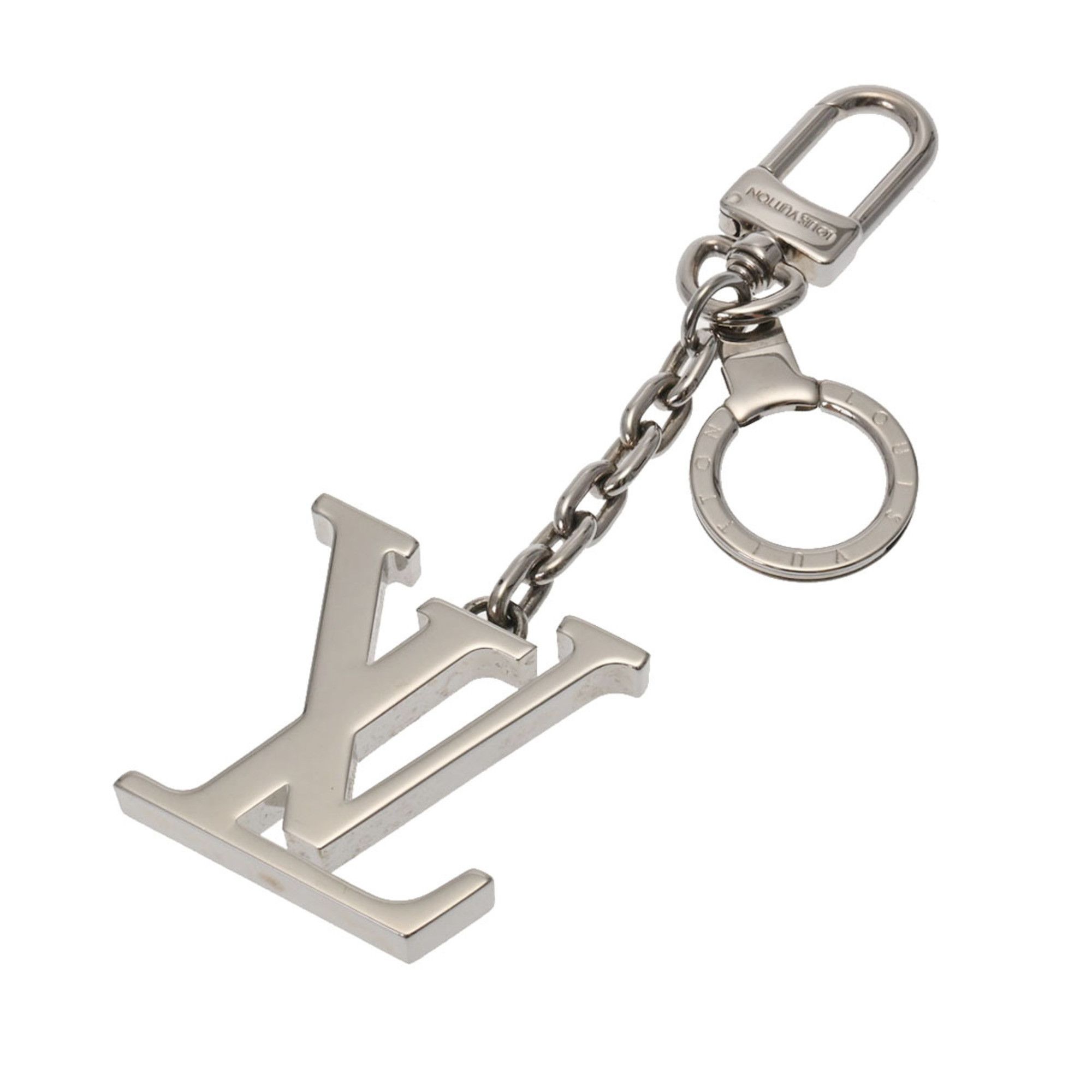 Authenticated Used Louis Vuitton Initial Key Chain M65071 Keyring (Silver)  
