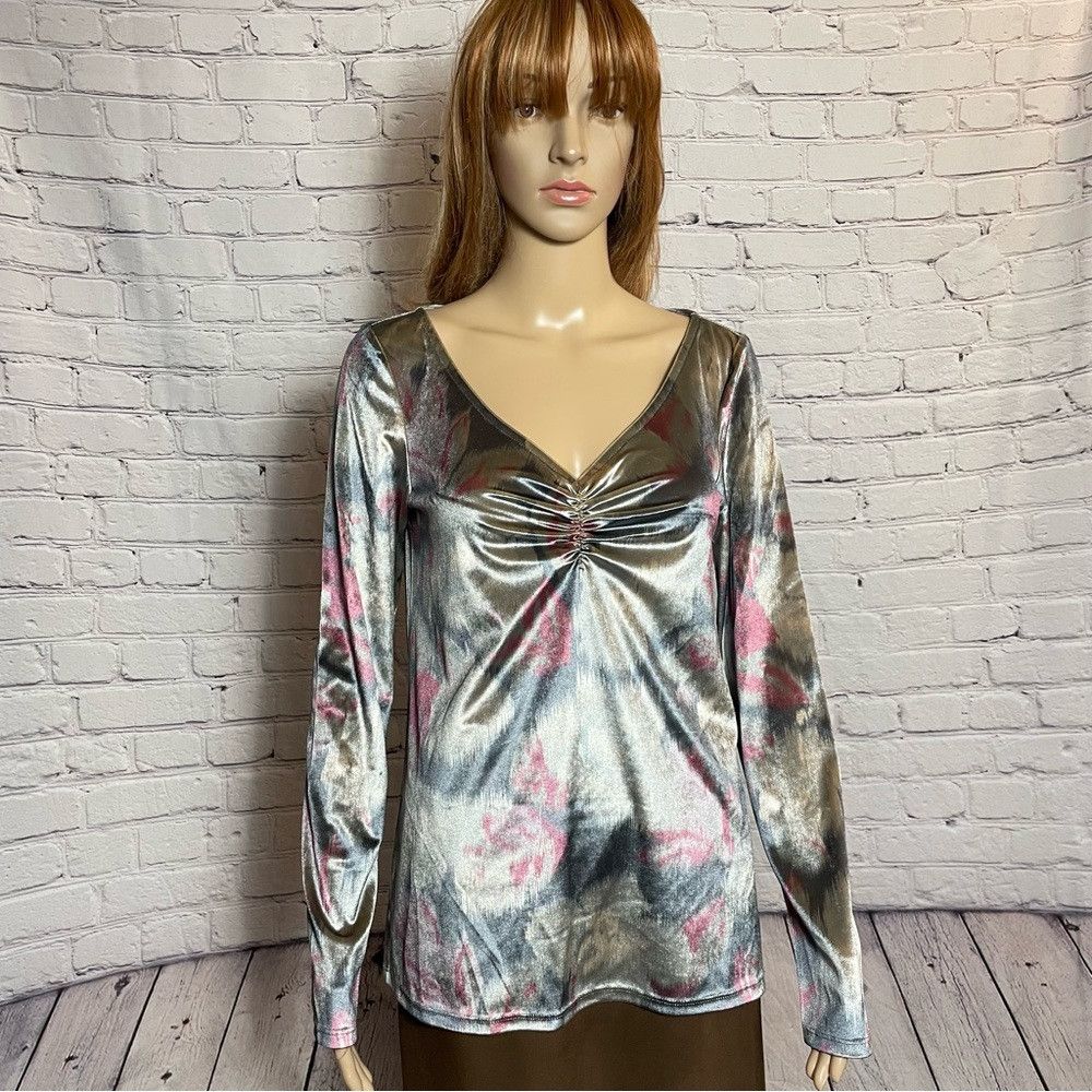 Other NWT New $194 MALÌPARMI Chenille Grey Long Sleeve Top Size M Size M / US 6-8 / IT 42-44 - 3 Thumbnail