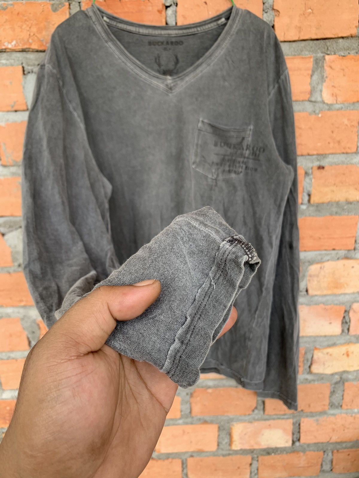 If Six Was Nine 2000s Buckaroo distressed pocket punk longsleeve Size US L / EU 52-54 / 3 - 2 Thumbnail
