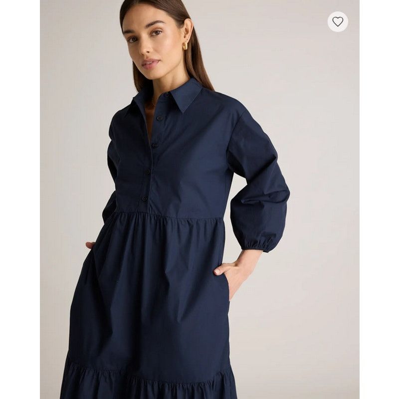 Quince Quince Organic Cotton Poplin Midi Tunic Dress Size S NWOT Size S / US 4 / IT 40 - 4 Thumbnail