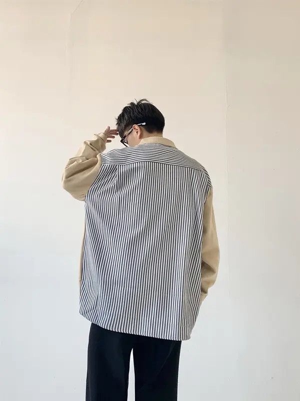 Japanese Brand Striped long-sleeved shirt Size US L / EU 52-54 / 3 - 6 Thumbnail