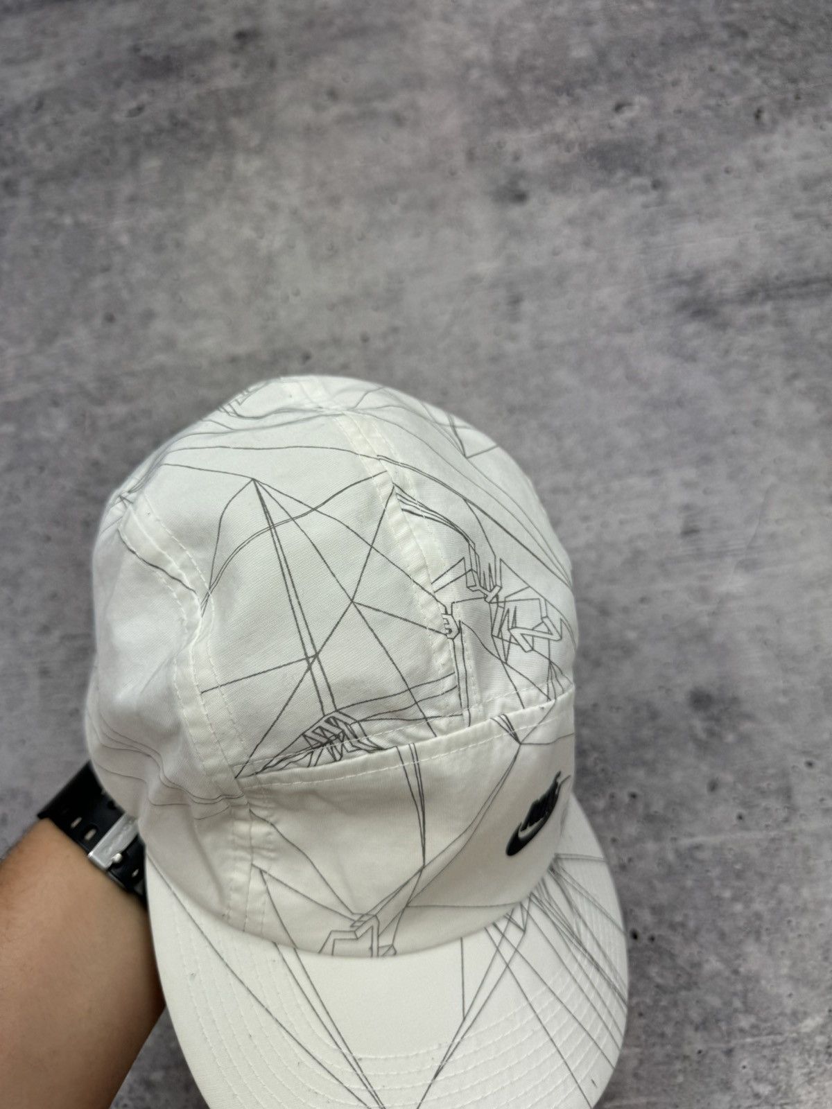 Nike × Vintage Vintage 90’s Y2K Style Nike Swoosh Logo Cap Hat S-M Size ONE SIZE - 9 Thumbnail