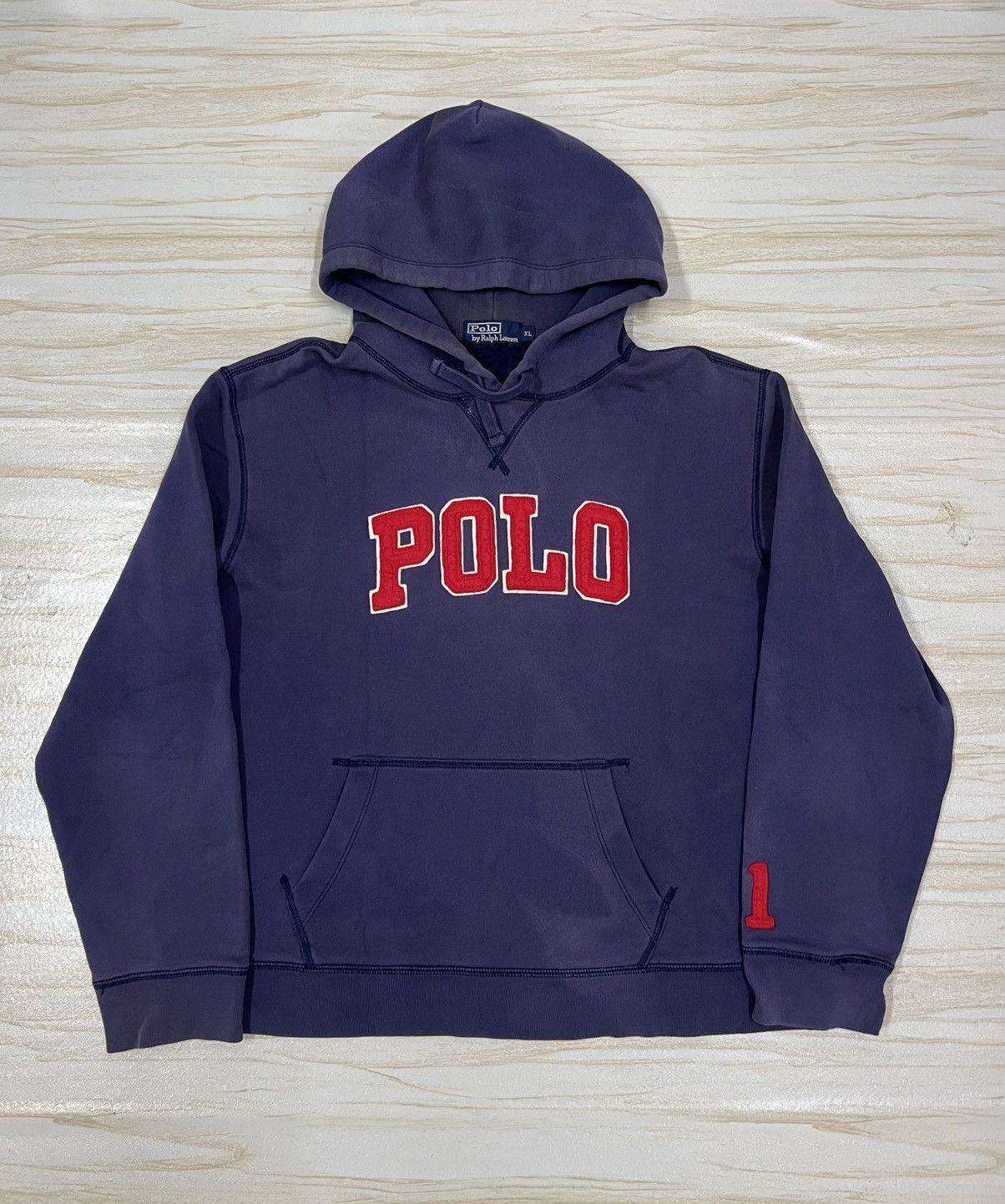 Polo Ralph Lauren Vintage Polo Ralph Lauren Sun Faded 90s Hoodie Size US XL / EU 56 / 4 - 1 Thumbnail