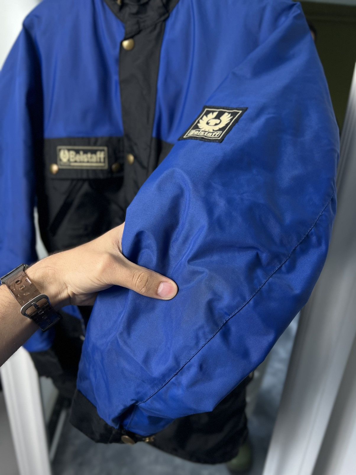 Belstaff Vintage Belstaff Formula 750 Moto Jacket Blue Black M/L Size US M / EU 48-50 / 2 - 21 Thumbnail