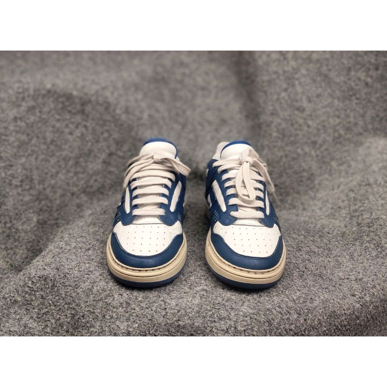 Vintage Represent Reptor Low top White Blue Logo Leather Sneakers Mens Shoes Size US M / EU 48-50 / 2 - 7 Thumbnail