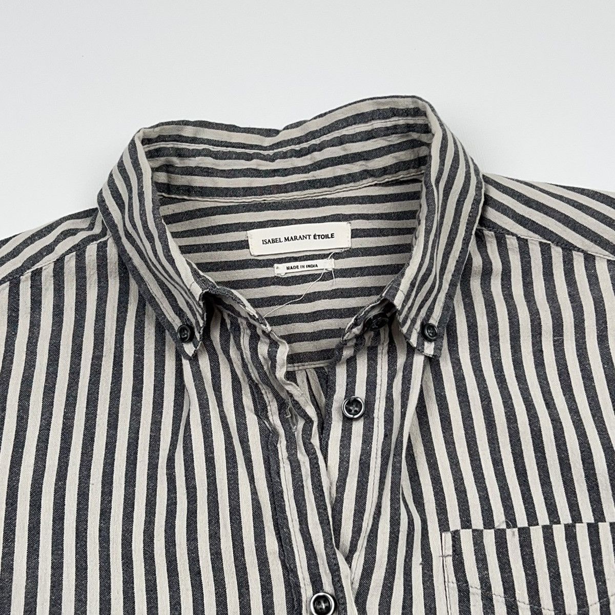 Isabel Marant Isabel Marant Etoile Stripped Gray Black Shirt Size XS / US 0-2 / IT 36-38 - 19 Thumbnail