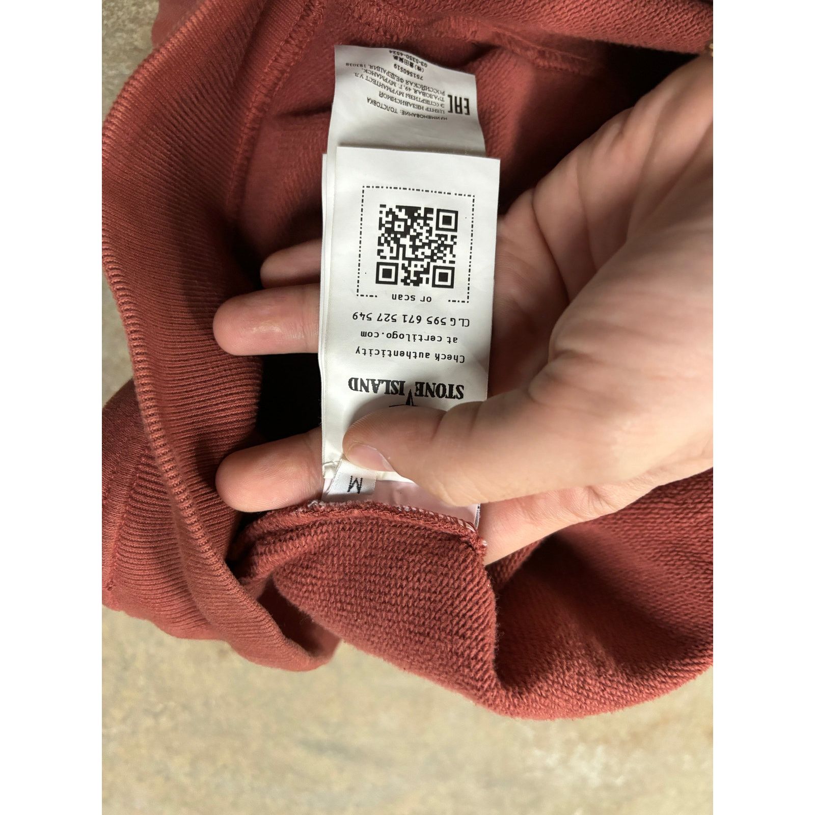 Stone Island Stone Island Maroon Crewneck Used Medium Size US M / EU 48-50 / 2 - 2 Thumbnail