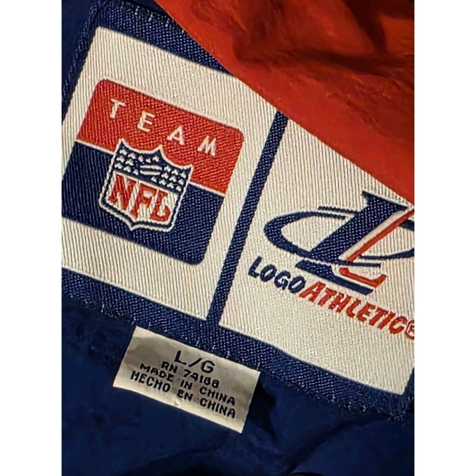Logo Athletic VINTAGE 90s Buffalo Bills Logo Athletic Full Zip Jacket Windbreaker Men's L Blue Satin Polyester Nylon Logo Windbreaker 90s Men Jacket Full Zip Size US L / EU 52-54 / 3 - 4 Thumbnail