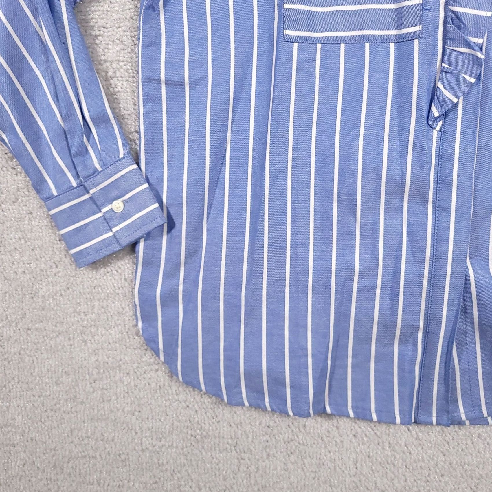 Ann Taylor VINTAGE LOFT Ann Taylor Button Up Long Sleeve Shirt Womens PS Blue Collared Striped Size S / US 4 / IT 40 - 5 Thumbnail